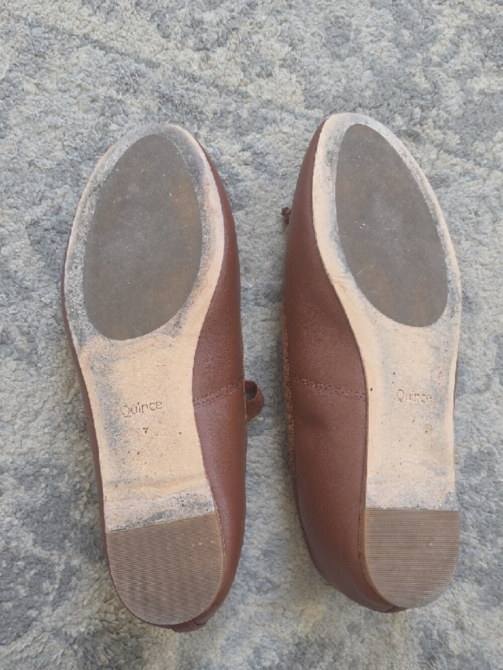 Quince Brown Leather Mary Jane Ballet Flats with Bow - Picture 4 of 7